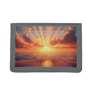 Heavens Declare the Glory: God & Creation Verse Tri-fold Wallet
