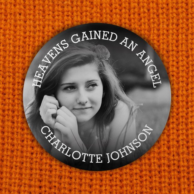 Heavens Gained An Angel | Photo Tribute Button (Creator Uploaded)