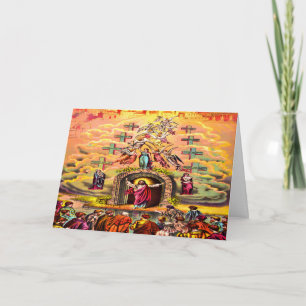 Heaven's gate Jesus embraced by angels Card