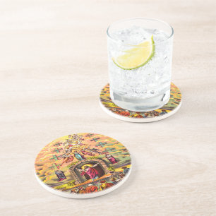 Heaven's gate Jesus embraced by angels Coaster