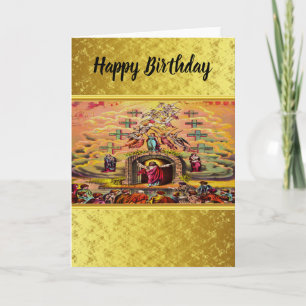 Heaven's Gate with a gold foil texture and Jesus Card