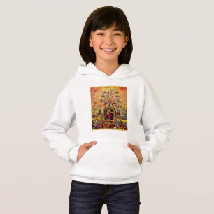 Heaven's Gate with a gold foil texture and Jesus Hoodie