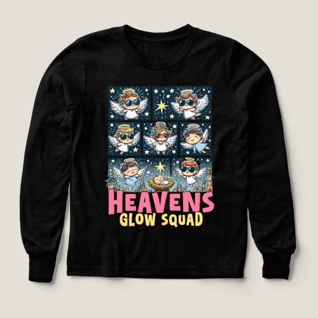 Heavens Glow Squad Collection: Radiant Angels Mode Tri-Blend Shirts (Design Front)