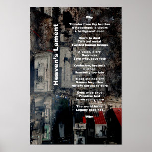 Heaven's Lament (9/11 Memorial Poetic Print) Poster