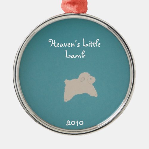 Heavens Little Lamb 2010 Metal Ornament