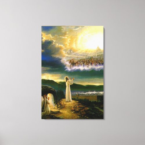 Heavens Welcoming Embrace Jesus at Dusk Canvas Print