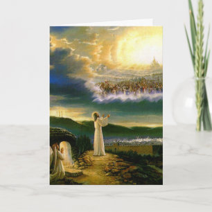 Heavens Welcoming Embrace Jesus at Dusk Card