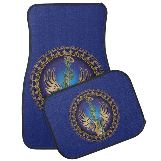 Heavently Winged Guitar Car Floor Mat (Set)