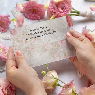 Heaveny Blush & Gold Quince, custom Envelope