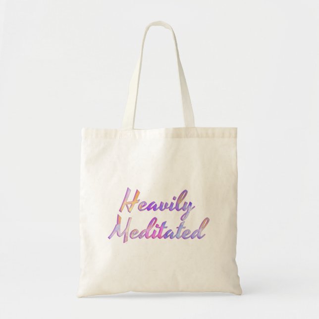 Heavily Meditated Pink Mauve Aqua Blue             Tote Bag (Front)