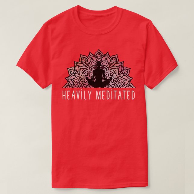 Heavily Meditated Womens Mens GraphicLotus Flower  T-Shirt (Design Front)
