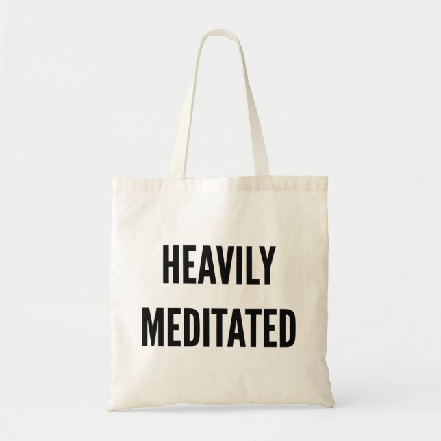 Heavily meditated yoga funny Christmas Tote Bag (Front)
