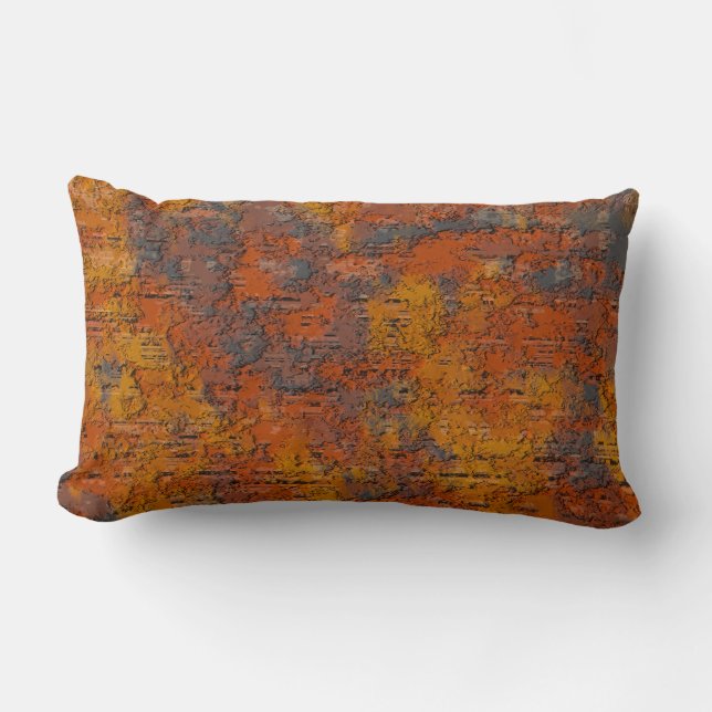 Heavily  Rusted Lumbar Pillow (Front)