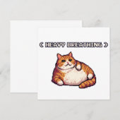 Heavy breathing fat cat meme pixel art (Front/Back)