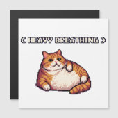 Heavy breathing fat cat meme pixel art (Front/Back)