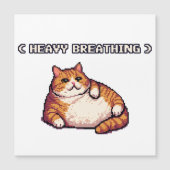 Heavy breathing fat cat meme pixel art (Front)