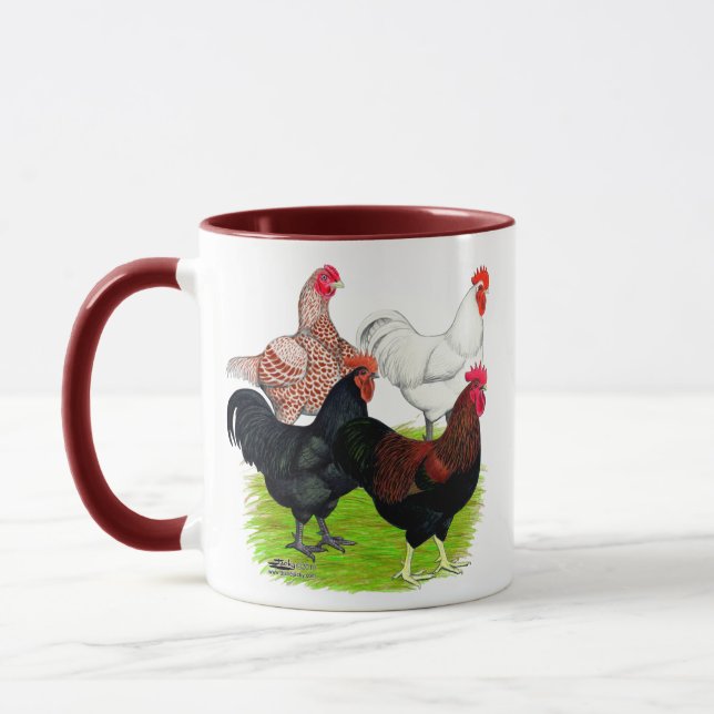 Heavy Breed Rooster Quartet Mug (Left)