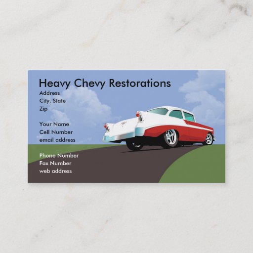 Customizable Heavy Chevy Business Card