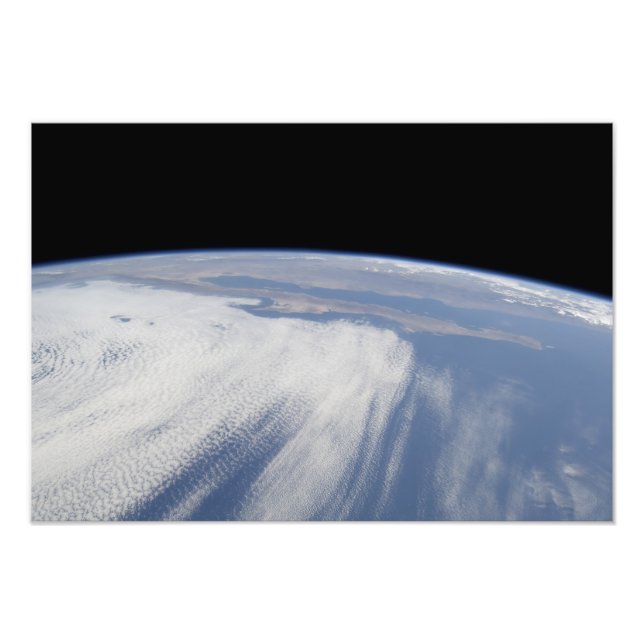 Heavy cloud cover over the Pacific Ocean Photo Print (Front)