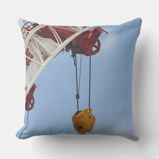 Heavy construction equipment throw pillow (Front)