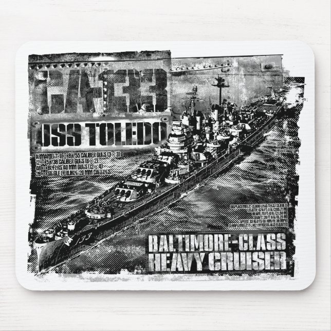 Heavy cruiser Toledo Mouse Pad (Front)