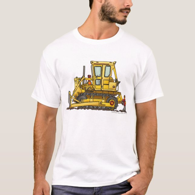 Heavy Duty Bulldozer Dirt Mover Construction Appar T-Shirt (Front)