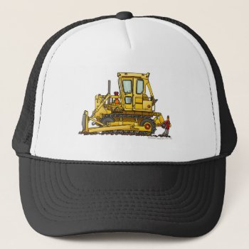 Heavy Duty Bulldozer Dirt Mover Construction Hats by art1st at Zazzle
