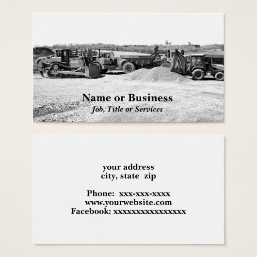 heavy duty construction equipment (Front & Back)