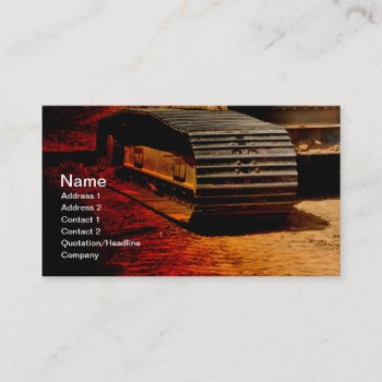 Heavy Duty Construction Equipment Business Card by cafarmer at Zazzle