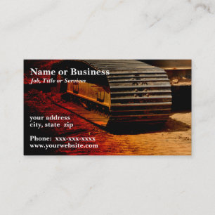 heavy duty construction equipment business card