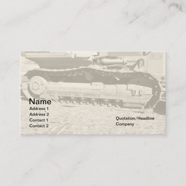 Heavy Equipment Business Cards - Business Card Printing | Zazzle