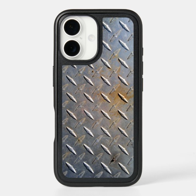 Heavy Duty Diamond Plate Steel Graphic Otterbox iPhone Case (Back)