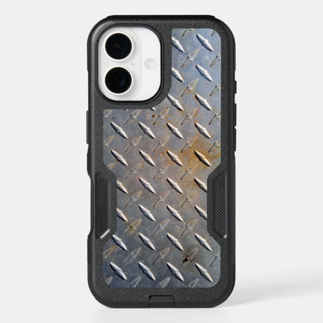 Heavy Duty Diamond Plate Steel Graphic Otterbox iPhone Case (Back)
