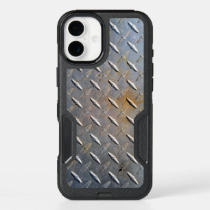 Heavy Duty Diamond Plate Steel Graphic iPhone 16 Plus Case