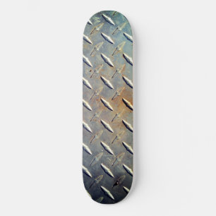 Heavy Duty Diamond Plate Steel Graphic Skateboard
