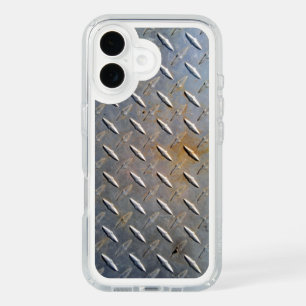 Heavy Duty Diamond Plate Steel Graphic iPhone 16 Case