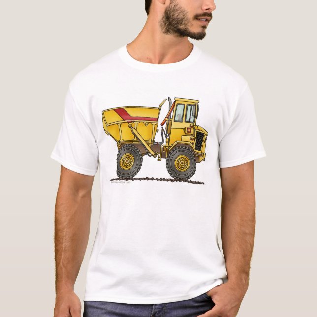 Heavy Duty Dump Truck Construction Apparel T-Shirt (Front)
