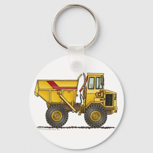 Heavy Duty Dump Truck Construction Key Chains