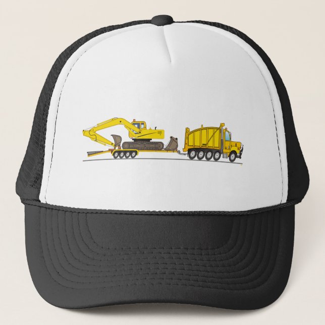 Heavy Duty Dump Truck Crane Trucker Hat (Front)