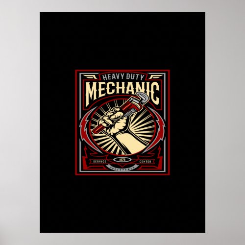 heavy duty mechanic poster