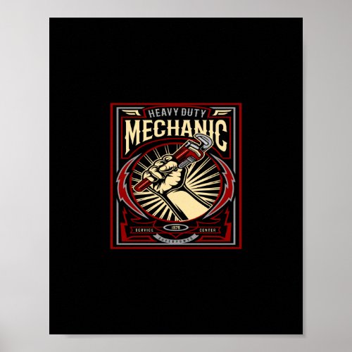 heavy duty mechanic poster