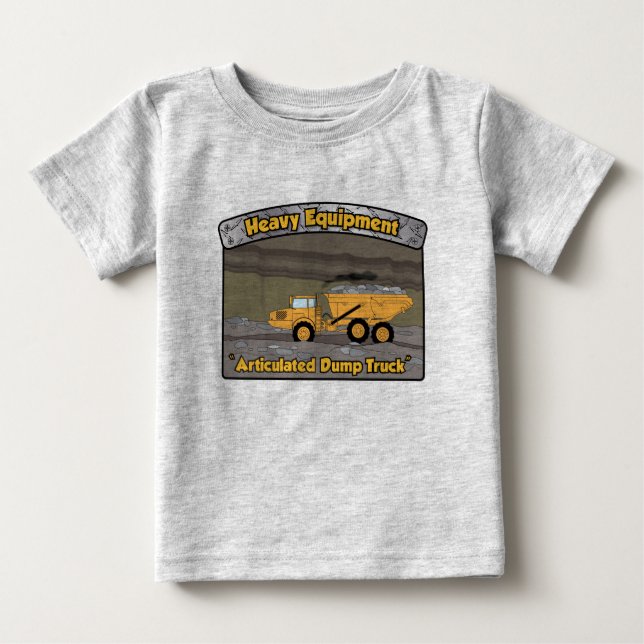 Heavy Equipment Articulated Dump Truck Baby T-Shirt (Front)