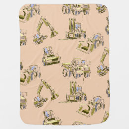 Heavy Equipment Baby Blanket Construction Theme