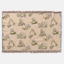 Heavy Equipment Baby Blanket Construction Theme