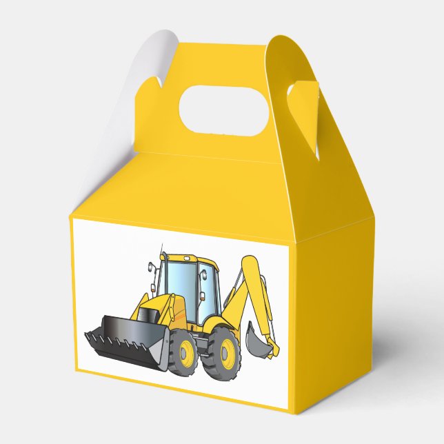 Heavy Equipment: Backhoe Favor Boxes (Front Side)