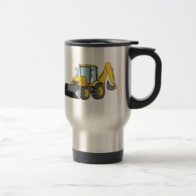 Heavy Equipment: Backhoe Travel Mug (Right)