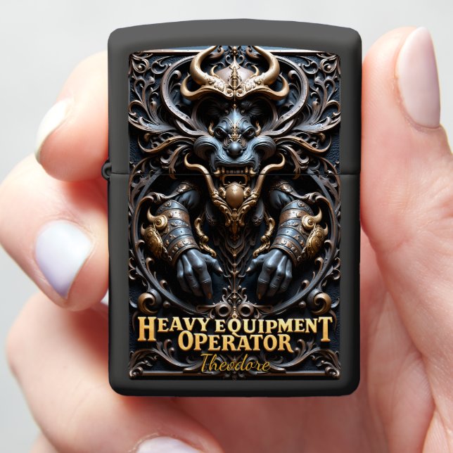Heavy Equipment Beast Ornate Master Zippo Lighter (In Hand)