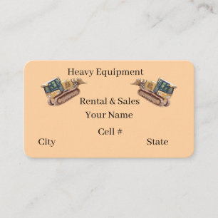 Heavy Equipment  Business Card