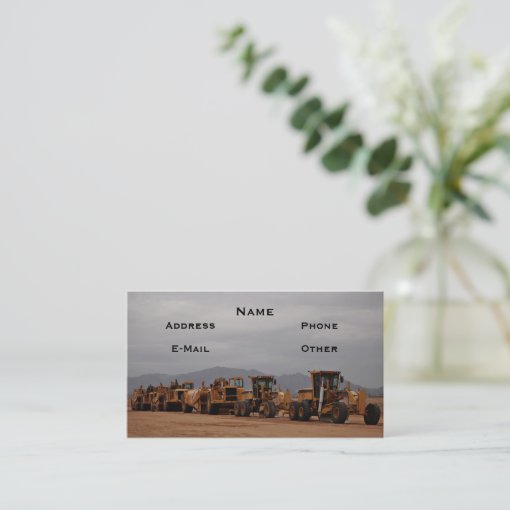 Heavy Equipment Business Card Zazzle