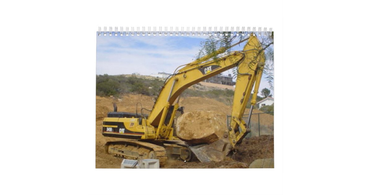 Heavy Equipment calendar Zazzle